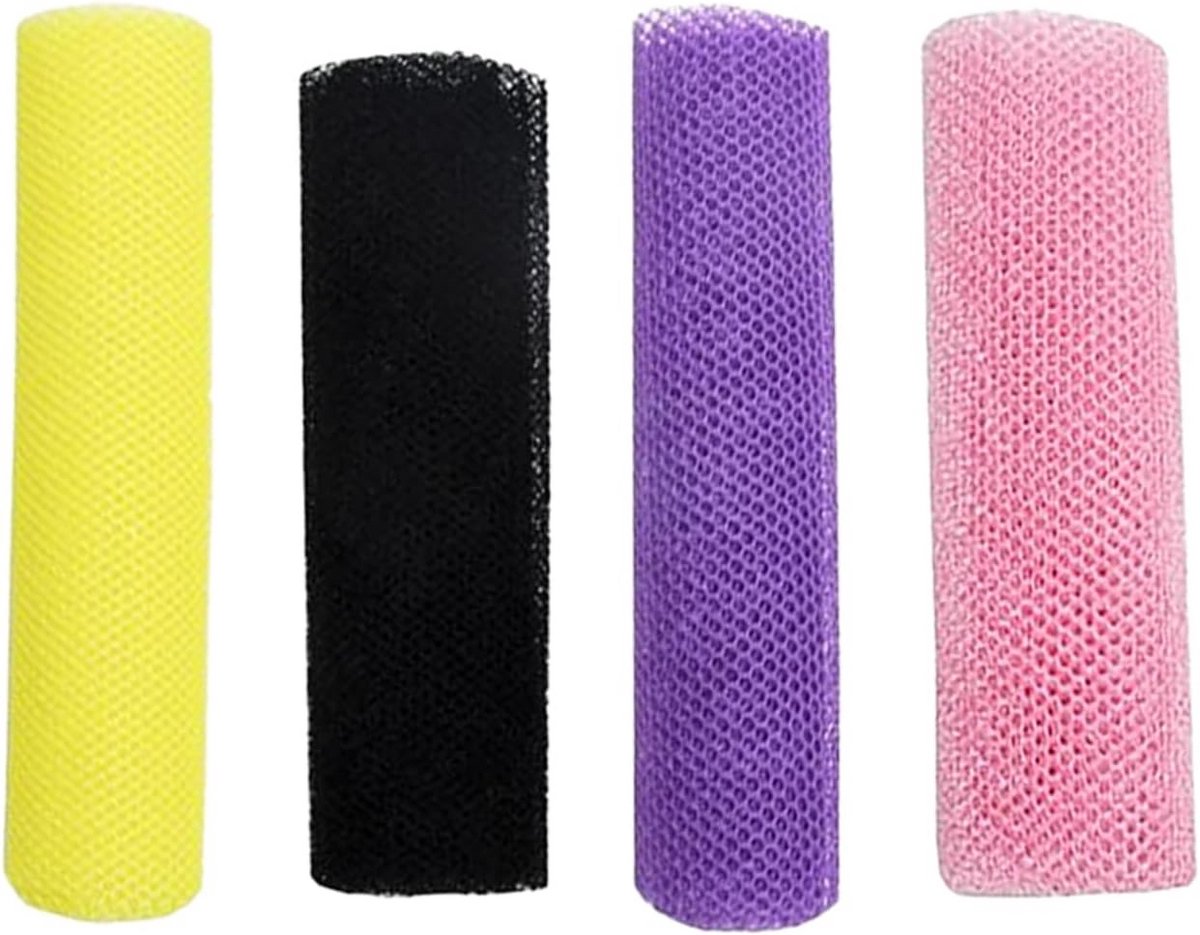 4 Stuks Afrikaanse Net Sponge voor Peeling en Reiniging - Lichaamsscrubber