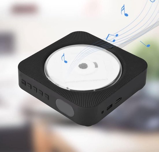 Draagbare Bluetooth CD/DVD Speler met Ingebouwde Hi-Fi Speaker en Afstandsbediening - Ophangbaar — afbeelding 5