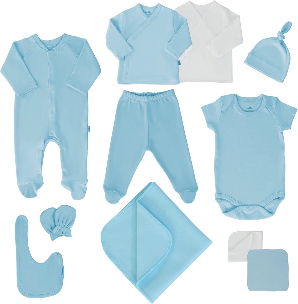 11-delige Babykleding Set 100% Biologisch Katoen GOTS Gecertificeerd Cadeauset