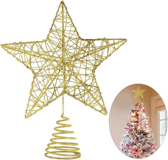 Kerstboomversiering - kerstboom piek - kerstboompiek - kerstboom piek ster -...
