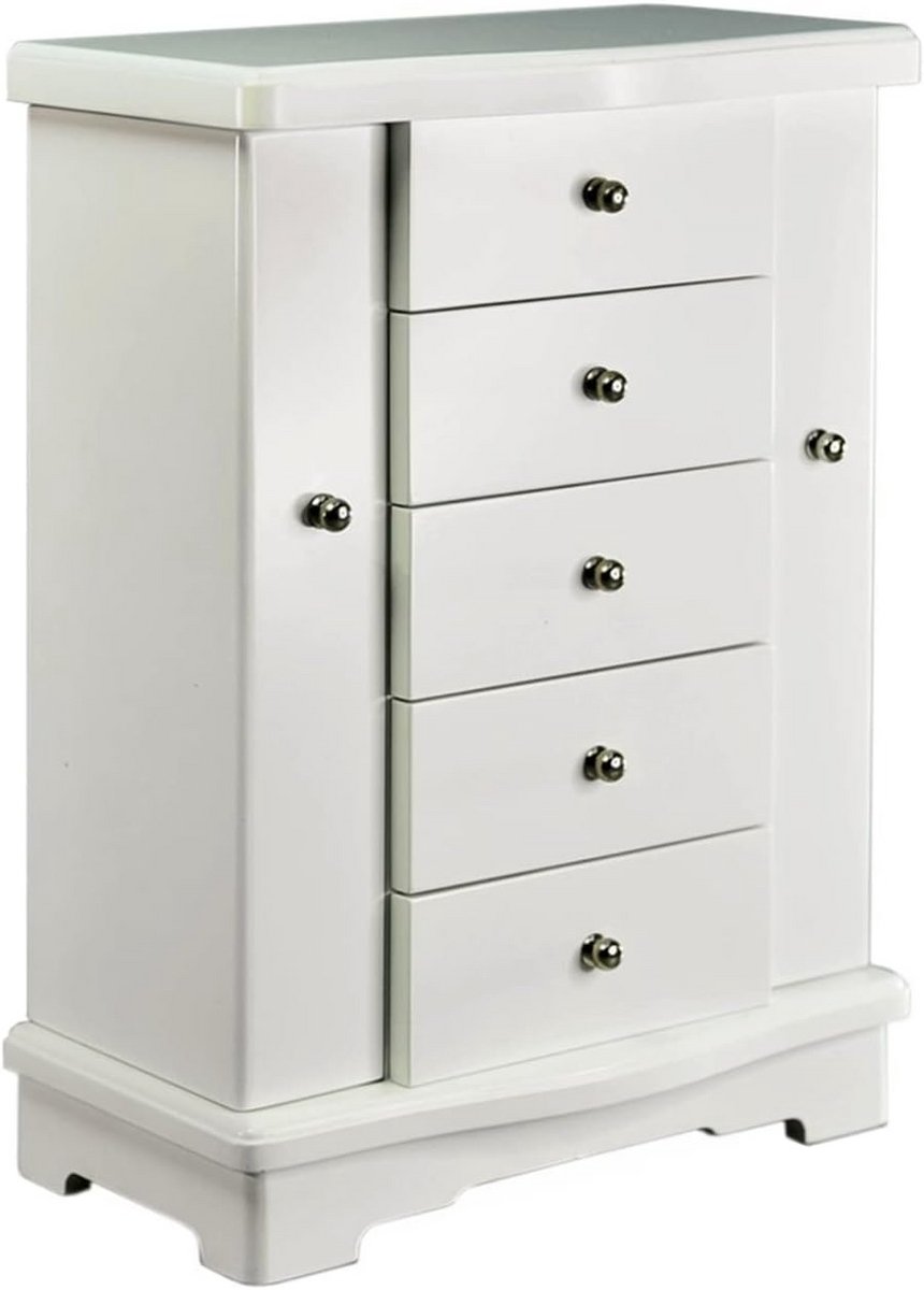 Luxe Sieradendoos met Spiegel en 4 Laden - Stijlvolle Sieraden Organizer voor Ringen, Kettingen en Oorbellen