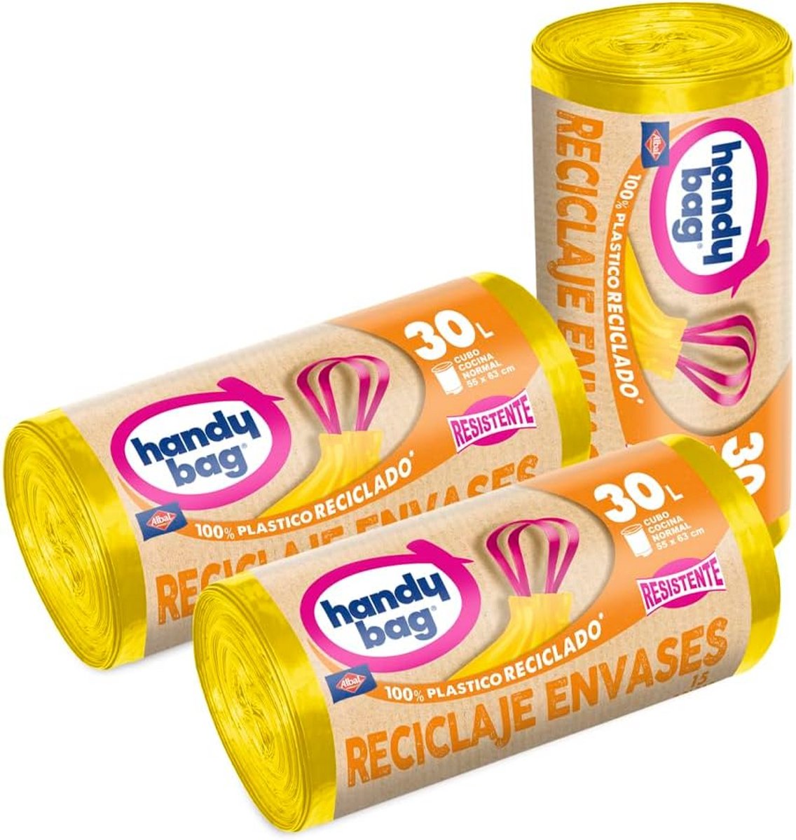 Vuilniszakken 30L Extra Sterk - 80% Gerecycled Materiaal - 45 Stuks