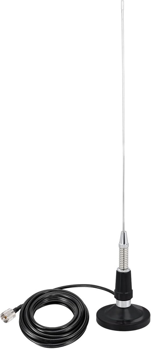VHF Mobiele Antenne 136-174MHz met Magnetische Voet en 5m Kabel voor Portofoon en Amateurradio