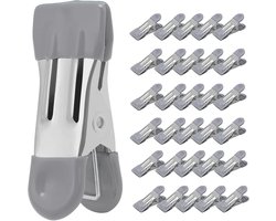 Heavy Duty Klemmen 30 Stuks - Metalen Waslijnclips met Rubbers voor Foto gemaakt