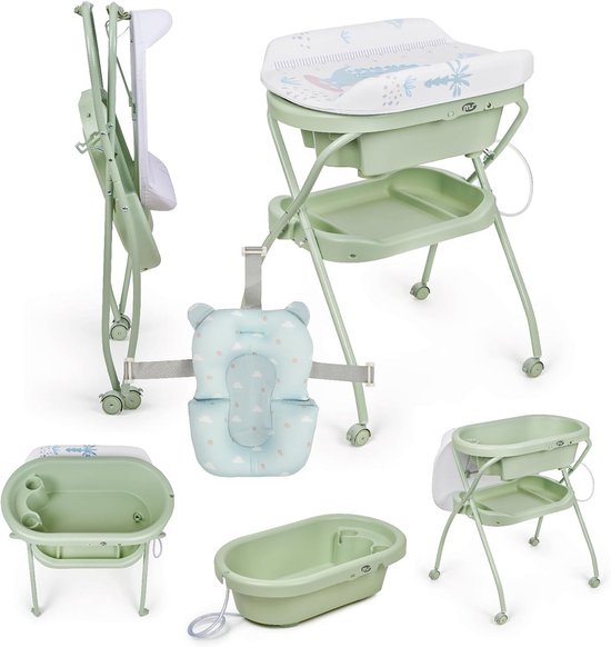 Nenel Babybadovertrek met ruches of overtrek voor babybadje, compatibel met Bugaboo Bee, gewatteerd hoeslaken, piqué, wit