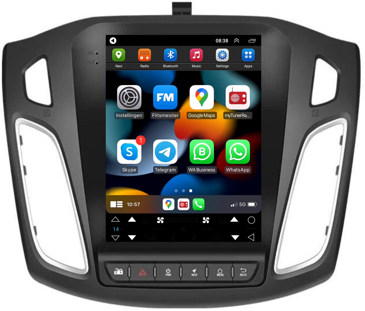 CarPlay autoradio geschikt voor Ford Focus | 2012 t/m 2017 | Android 13 | Draadloos Apple CarPlay & Android Auto | 2GB + 32GB | 8-Core processor | Davilon | 2025 model | 2012 2013 2014 2015 2016 2017 | Bluetooth & Wifi