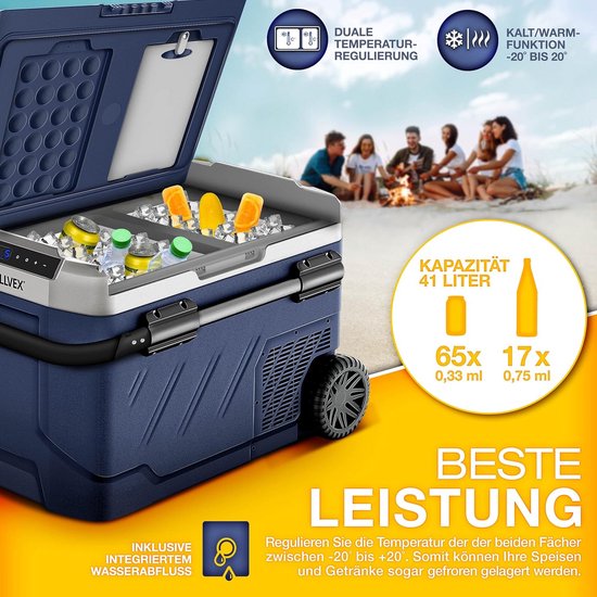 Draagbare Elektrische Koelbox Vriezer 40L met Wi-Fi App en 12/24V/230V Aansluiting van Merkloos — afbeelding 3