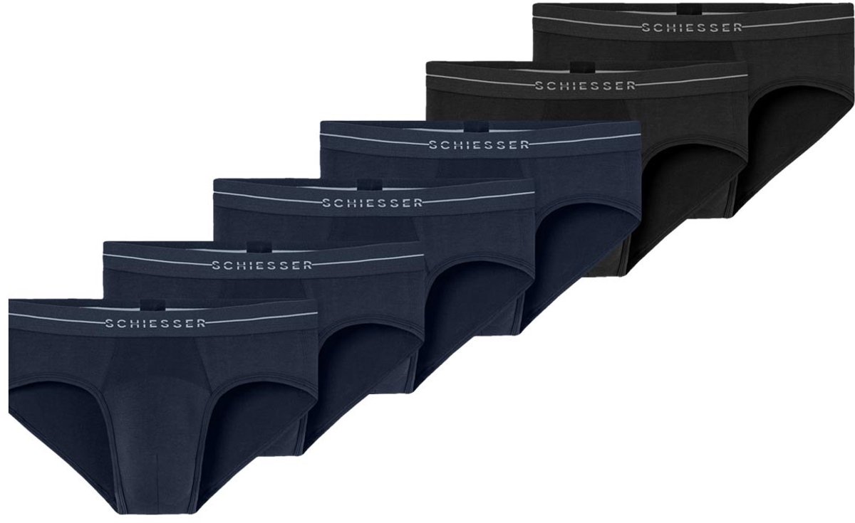 Schiesser Heren rio-slip / onderbroek 6 pack Cotton Flex