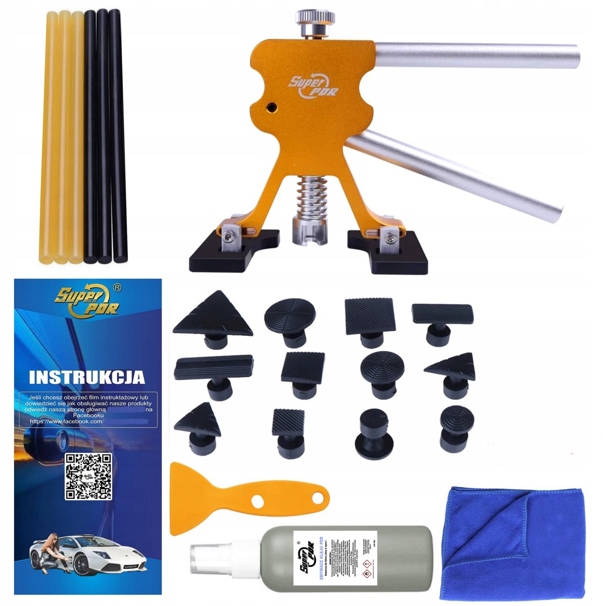 PDR Set: Lijmtrekker voor Deukreparatie - Professioneel & Zonder Lakken