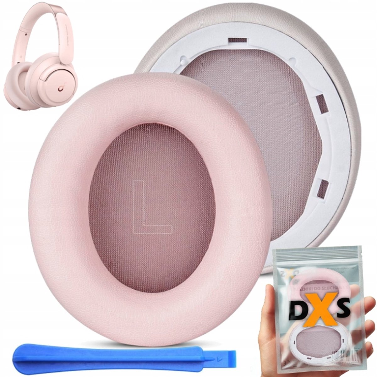 Roze Vervangende oorkussens voor Anker Soundcore Life Q30/Q35