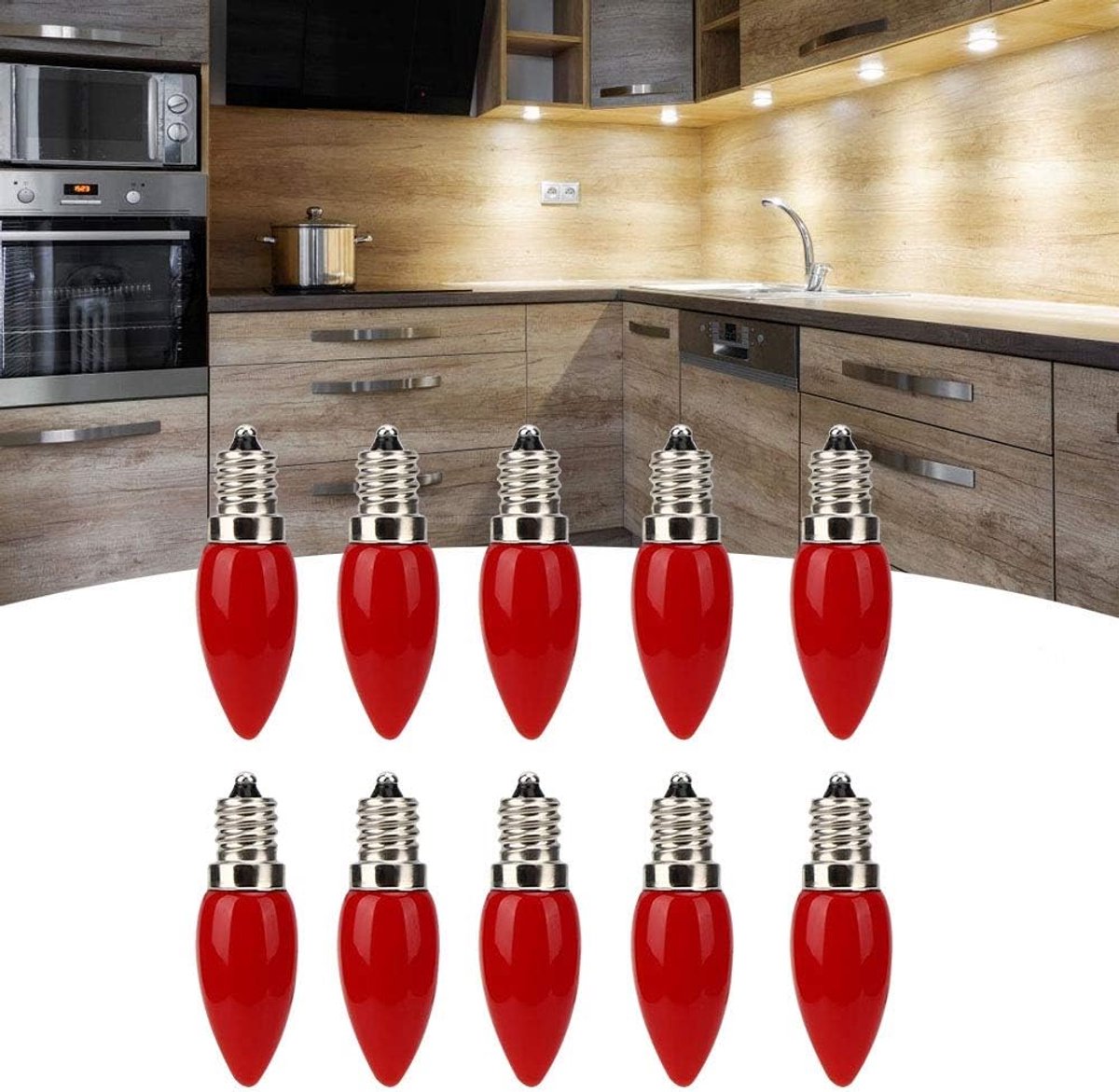 Retro LED Mini Lamp - 10 Stuks E12 1.5W AC 230V - Voor Thuis - Kaarsvormige Kleine LED Lamp - Energiezuinige Verlichting - Decoratieve Lampen