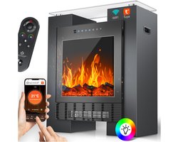 KESSER® Elektrische Sfeerhaard – 1800W Verwarming met LED Vlameffect & App Bediening