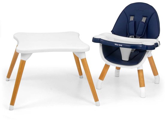 Milly Mally Malmo 2-in-1 kinderstoel navy - Voedingsstoel van Milly Mally — afbeelding 2