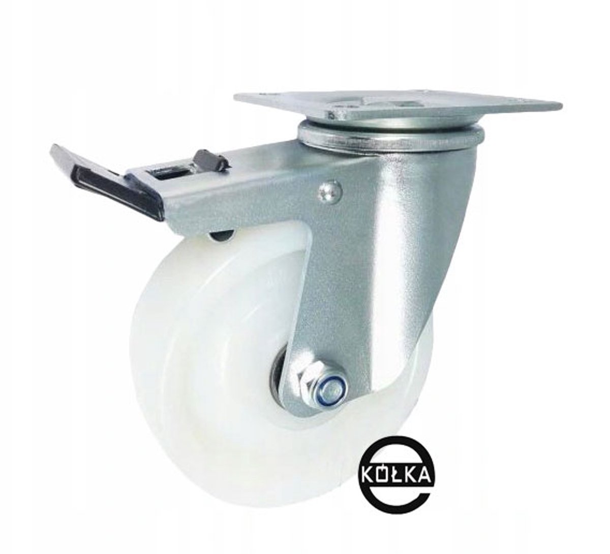 Zwenkbaar Polyamide Wiel met Rem - Ø125mm - 250kg