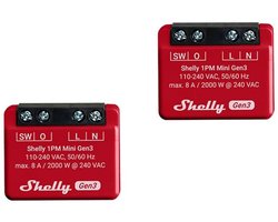 Shelly Set Van 2 Shelly 1Pm Mini Gen3 Controllers Voor Smart Home