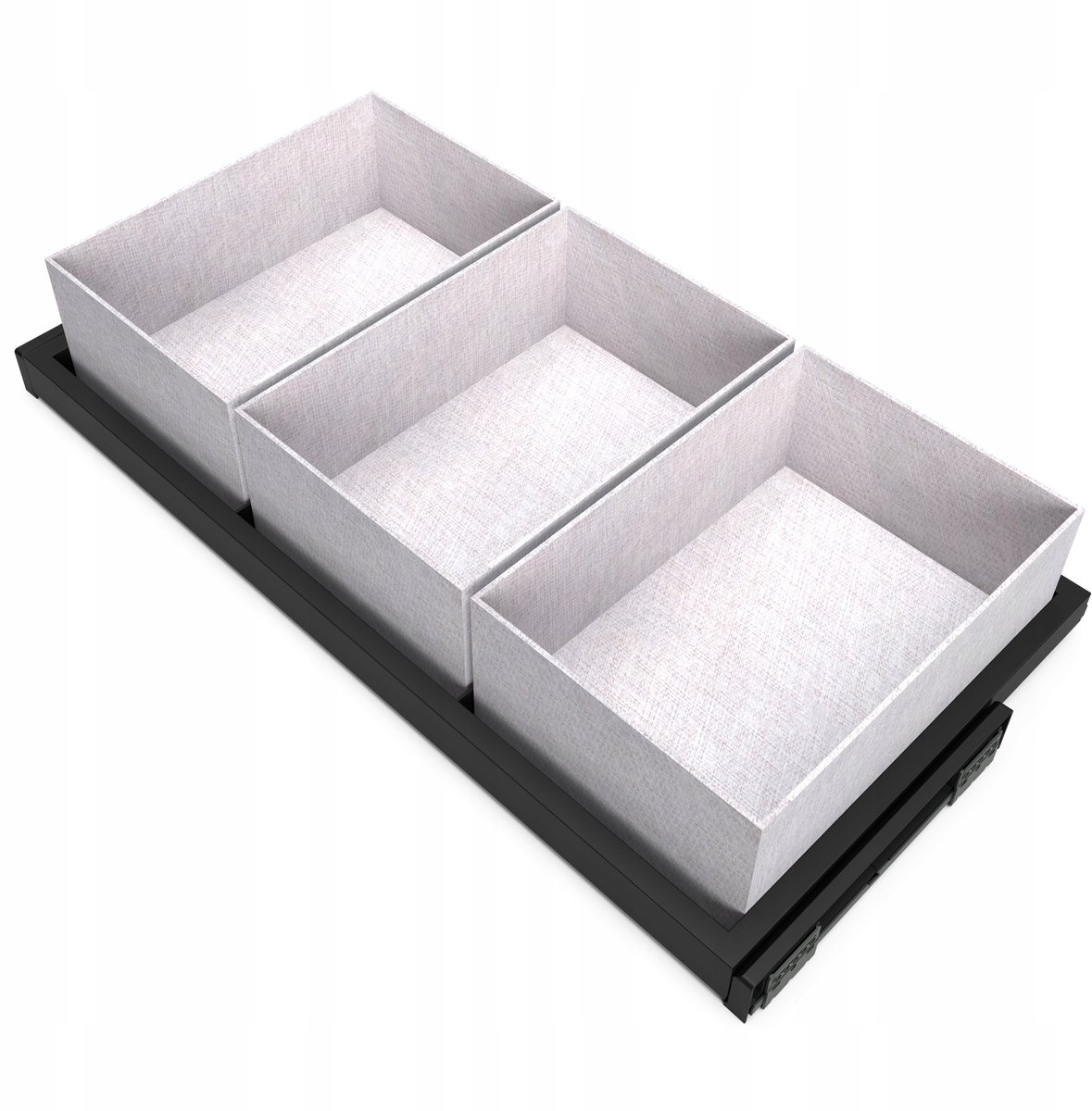 Emuca HACK Oplaadorganizer met opladen 900 mm Zwart - Aluminium