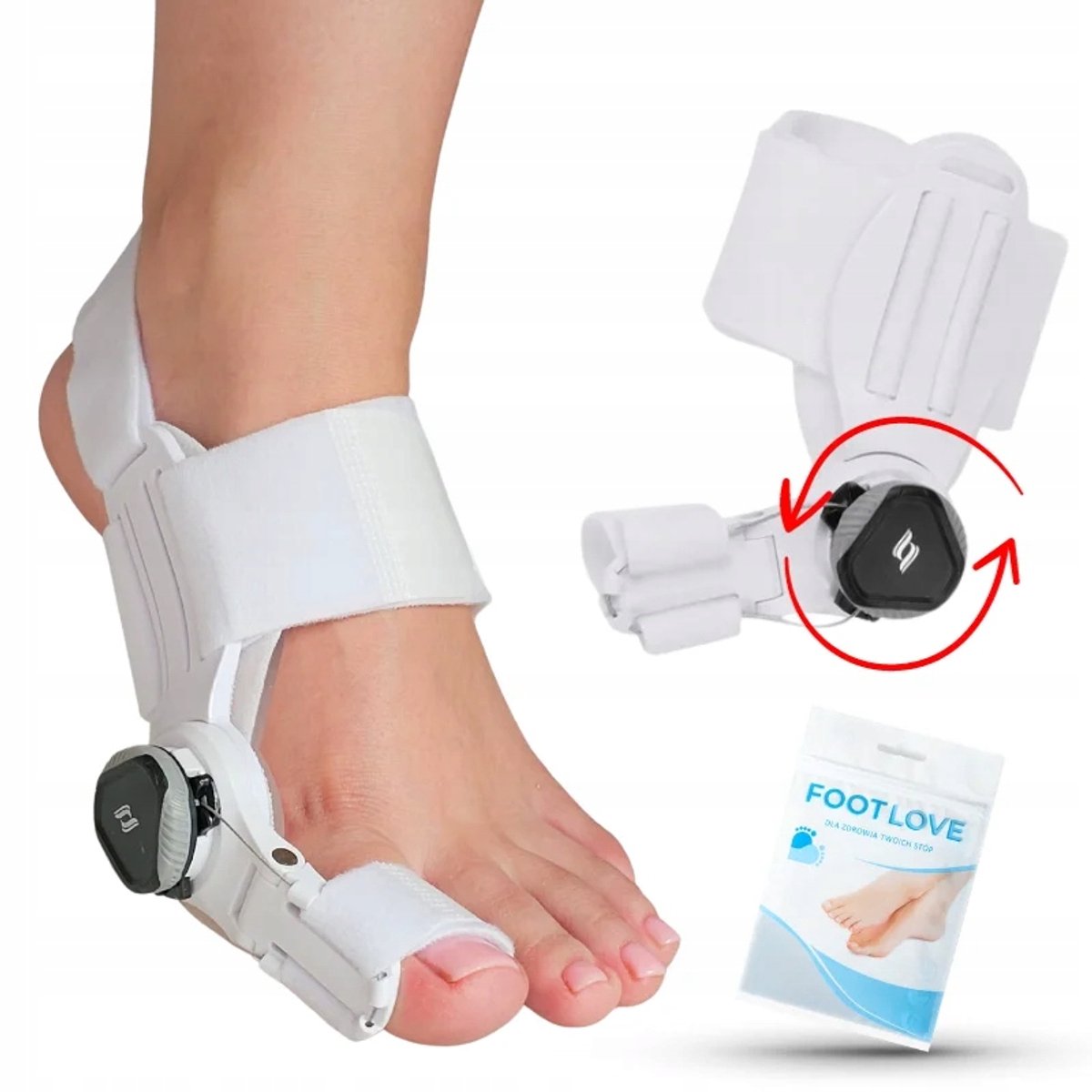 FOOTLOVE Hallux Corrector met Draaiknop N59 - Comfort & Correctie