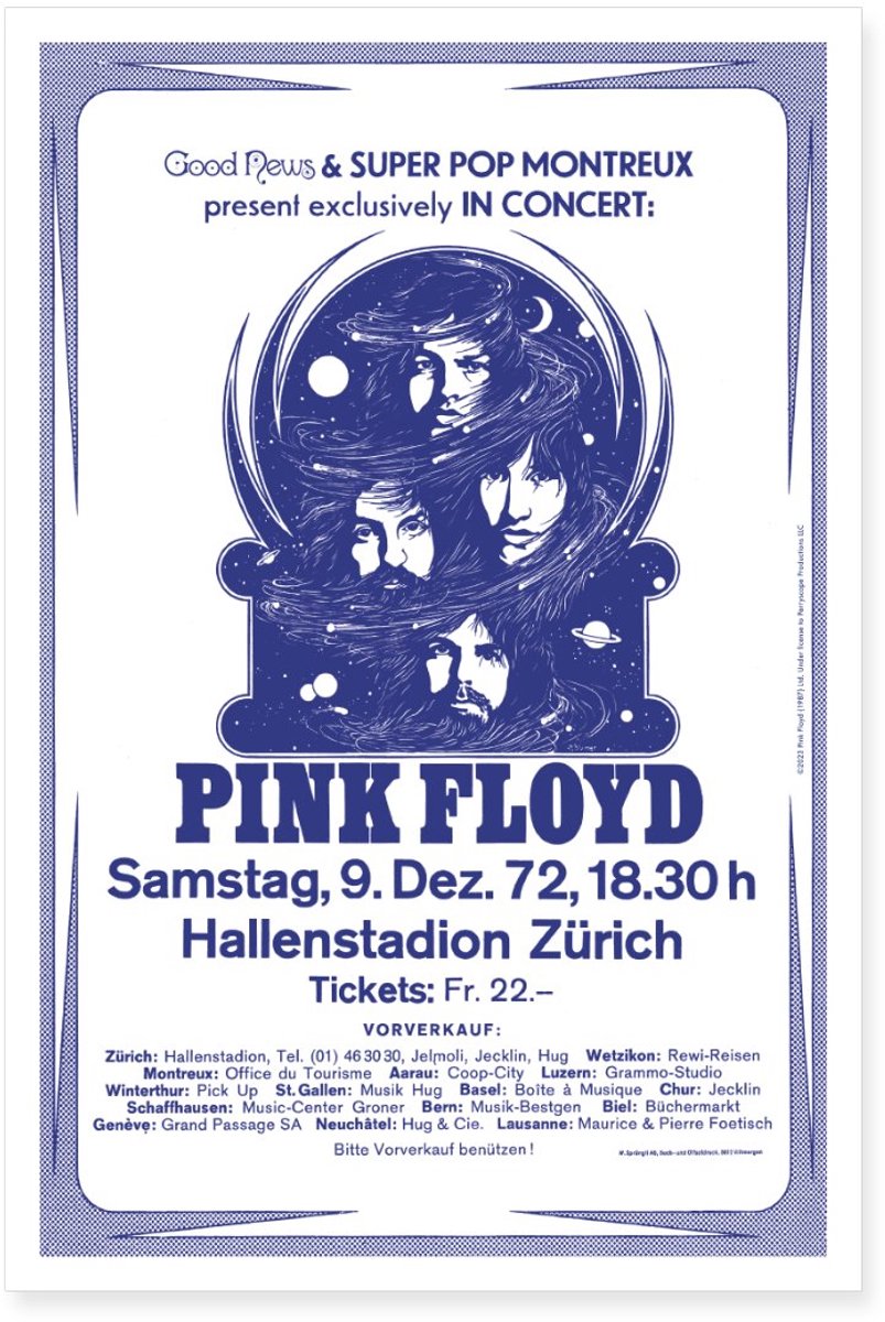 Pink Floyd Concert In Zürich Poster 60x90 cm