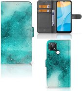 Coque pour téléphone portable OPPO A15 Coque photo peinture Blue