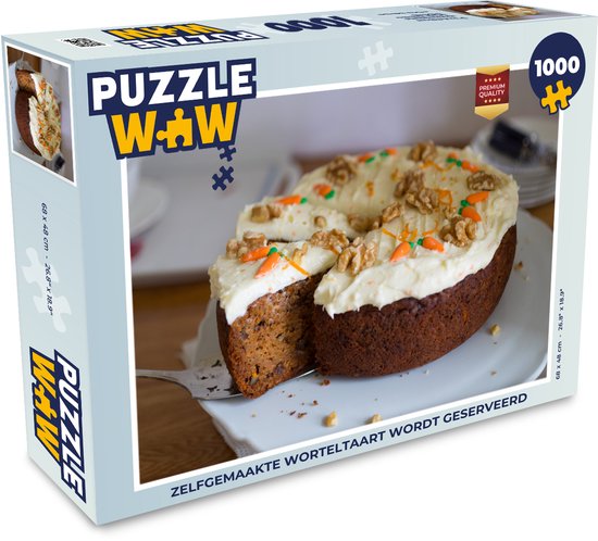 Puzzel Zelfgemaakte worteltaart wordt geserveerd - Legpuzzel - Puzzel 1000  stukjes... | bol.com