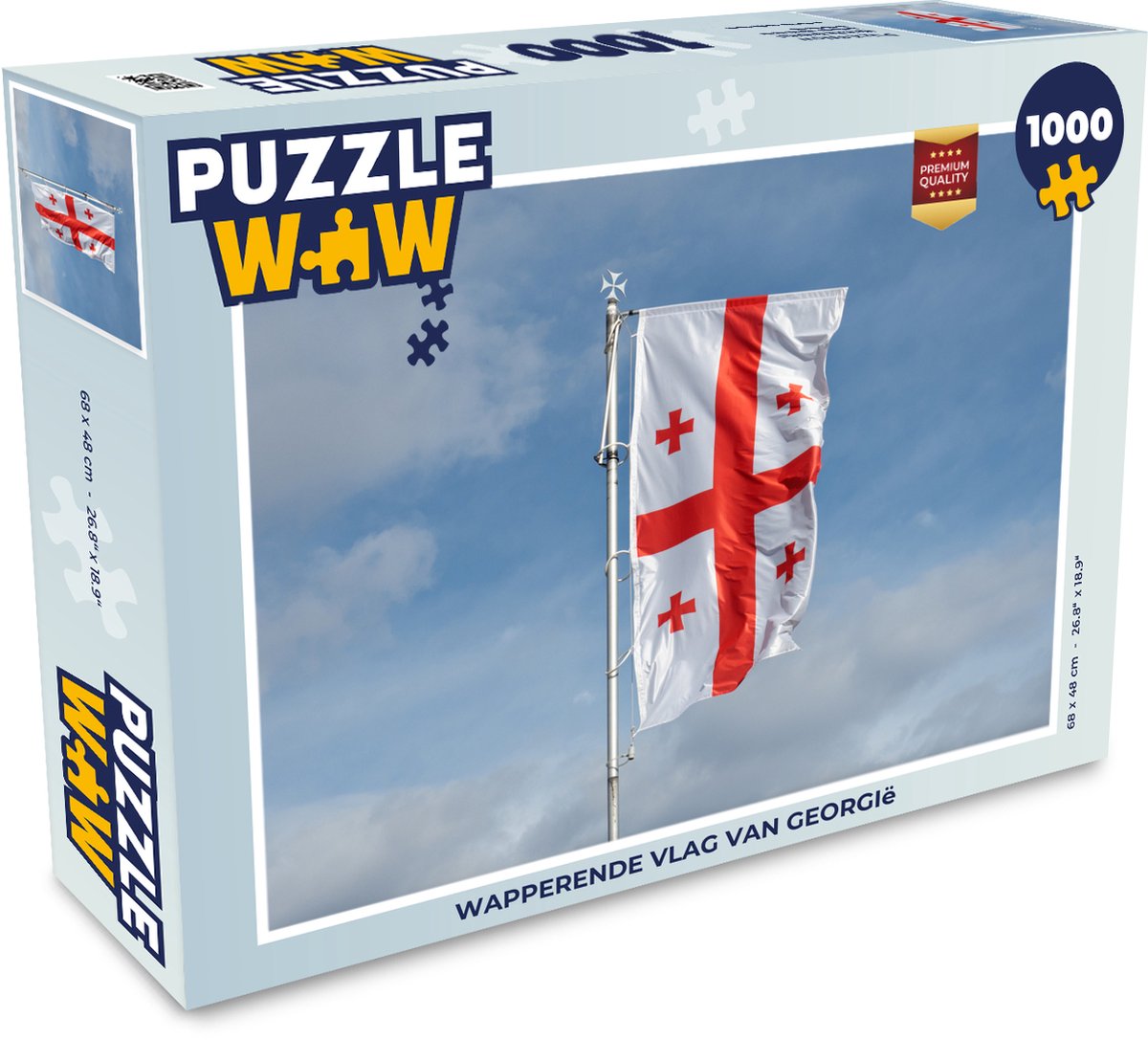 Puzzel Wapperende vlag van Georgië - Legpuzzel - Puzzel 1000 stukjes  volwassenen | bol.com