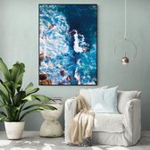 Poster Beach Boats - Dibond - Meerdere Afmetingen & Prijzen | Wanddecoratie - Interieur - Art - Wonen - Schilderij - Kunst