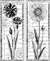 Tall Wild Flowers Unmounted Rubber Stamp (CI-185)