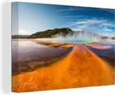 Un geyser torride dans le parc national de Yellowstone toile 90x60 cm - Tirage photo sur toile (Décoration murale salon / chambre)