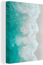 Toile Peinture Été - Golf - Plage - 120x160 cm - Décoration murale XXL