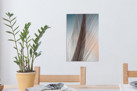 Tableau sur Toile Gros Plan d'une Plume - 20x30 cm - Décoration murale