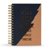 Harry Potter Notitieboek Premium A5 Trouble Usually Finds Me Blauw/Bruin
