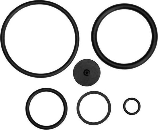 Gardena afdichtringen set rubber zwart 6 maten voor pomp- en drukspuiten 11110-11138