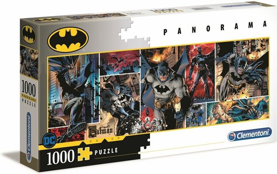 Clementoni - Puzzel 1000 Stukjes - High Quality Collection - Batman Panorama - Puzzel Voor Volwassenen en Kinderen - 14-99 jaar - 39574