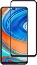 Xiaomi Redmi Note 9 Pro Screenprotector - Full Cover Screenprotector - Gehard Glas - Zwart