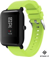 Siliconen Smartwatch bandje - Geschikt voor  Xiaomi Amazfit Bip silicone band - lichtgroen - Strap-it Horlogeband / Polsband / Armband