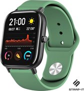 Siliconen Smartwatch bandje - Geschikt voor  Xiaomi Amazfit GTS sport band - legergroen - Strap-it Horlogeband / Polsband / Armband