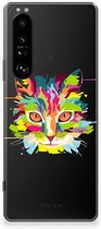 Mobiel Case Sony Xperia 1 III GSM Hoesje Doorzichtig Cat Color