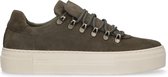 Manfield - Heren - Khaki nubuck sneakers - Maat 44