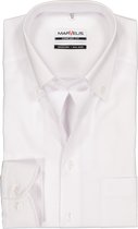 MARVELIS comfort fit overhemd - wit met button-down kraag - Strijkvrij - Boordmaat: 44