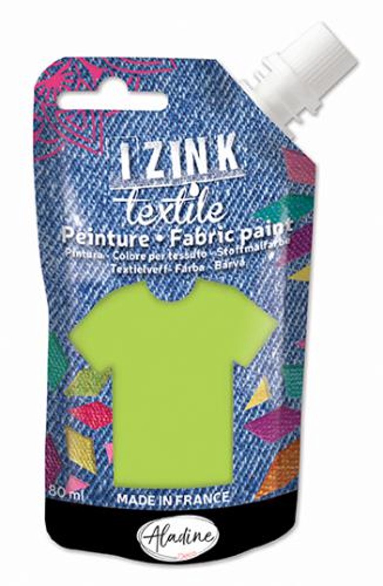 Izink Fabric Paint Textile Vert Clair Satin 50 ml