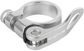 Zadelpenklem met snelspanner. 31.8mm zilver, aluminium