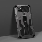 Voor Motorola Moto One 5G Ace Vanguard Warrior All-inclusive Dubbelkleurig schokbestendig TPU + pc-beschermhoes met houder (zwart)