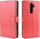 Voor Xiaomi Redmi Note 8 Pro Retro Crazy Horse Texture Horizontale Flip lederen tas met houder & kaartsleuven & fotolijst (rood)