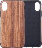 TPU-hoesje met houtstructuur voor iPhone X / XS