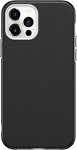 Zakelijke stijl PU + pc-beschermhoes voor iPhone 12/12 Pro (zwart)