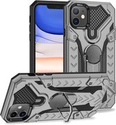 Voor iPhone 11 Armor Knight Series 2 in 1 PC + TPU beschermhoes met ringhouder (grijs)