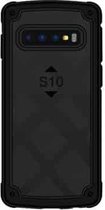 Schokbestendige pc + TPU-hoes voor Galaxy S10 (zwart)