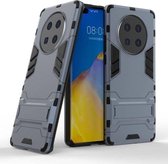 Voor Huawei Mate 40 Pro + PC + TPU schokbestendige beschermhoes met onzichtbare houder (marineblauw)