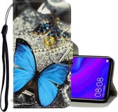 Voor Huawei Mate 30 Lite 3D Gekleurde Tekening Horizontale Flip PU Lederen Case met Houder & Kaartsleuven & Portemonnee (EEN Vlinder)