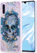 Cartoon patroon goudfolie stijl Dropping Glue TPU zachte beschermhoes voor Huawei P30 (schedel)